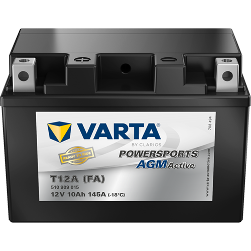 VARTA Powersports AGM ACTIVE YTX12-BS 10Ah motorcycle battery 12V (DIN 51012)